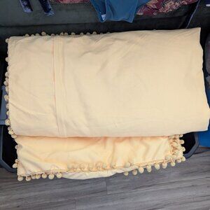 Butter Yellow Microfiber Duvet Cover and Pillowcases, King